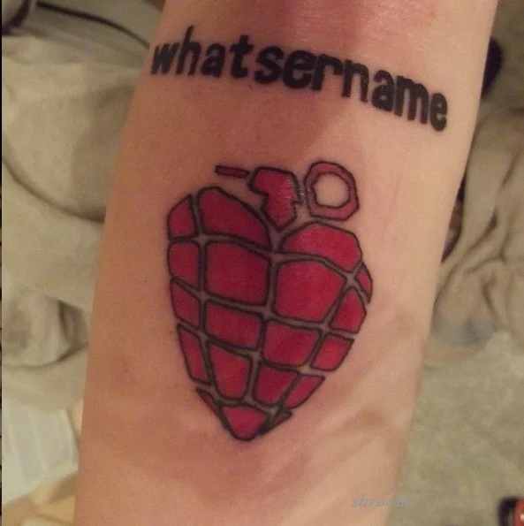 American Idiot Heart Grenade Tattoo