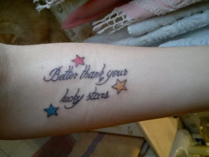 Good Riddance (Time of Your Life) Lyric Tattoo