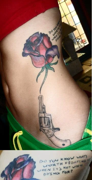 Rose and Revolver Tattoo