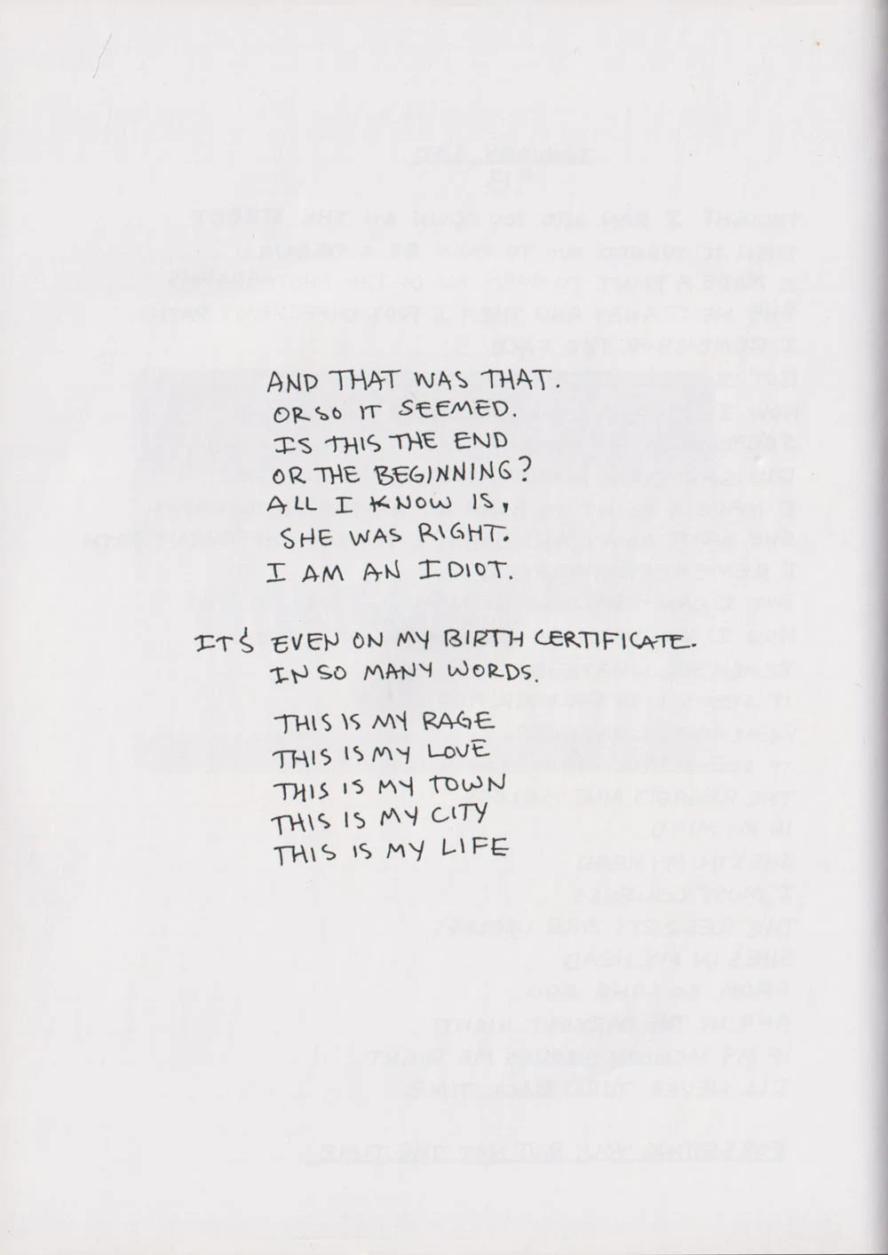 American Idiot hardcover lyric book - page 50