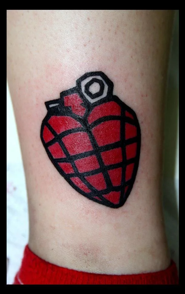 American Idiot Heart Grenade Tattoo