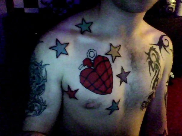 American Idiot Heart Grenade Tattoo