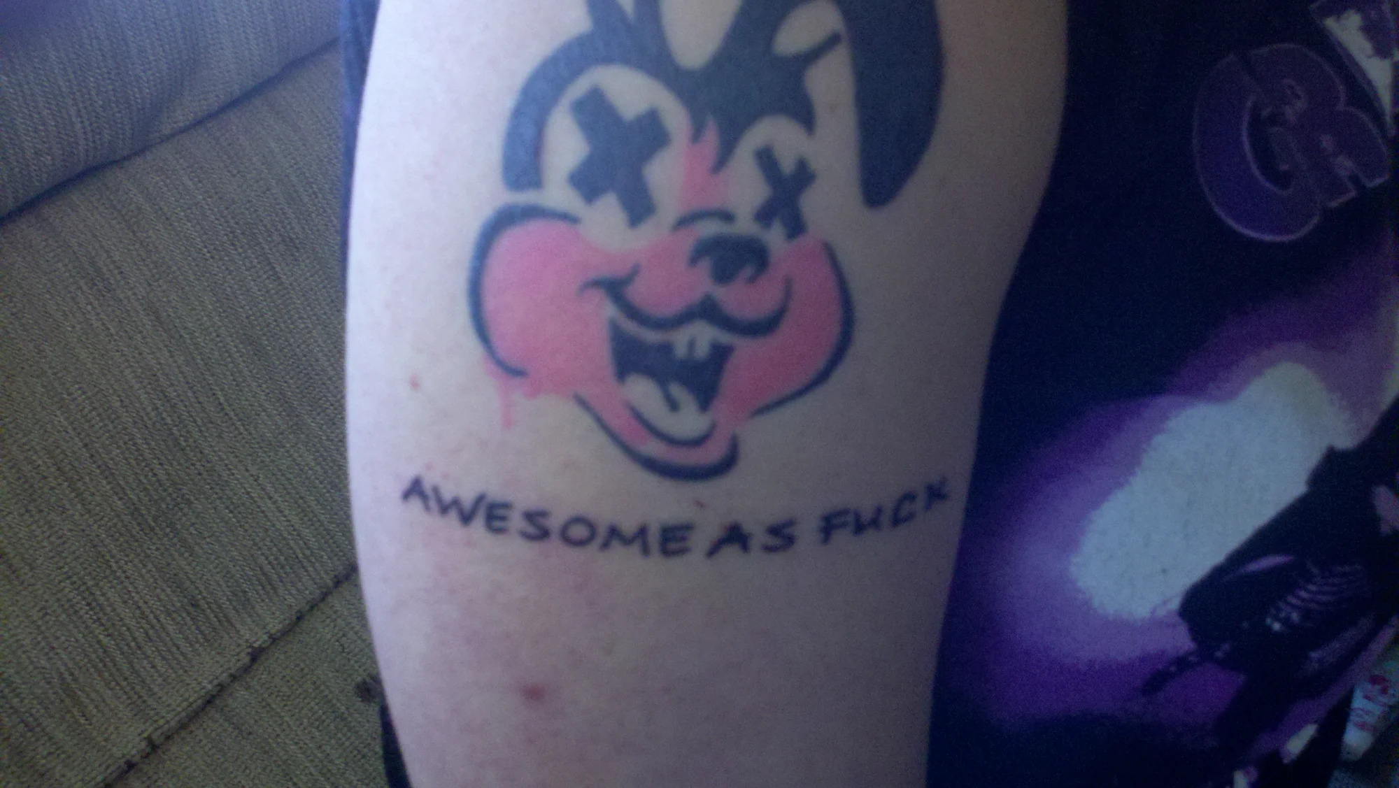 Awesome as Fuck Bunny Tattoo