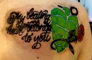 American Idiot Heart Grenade Tattoo
