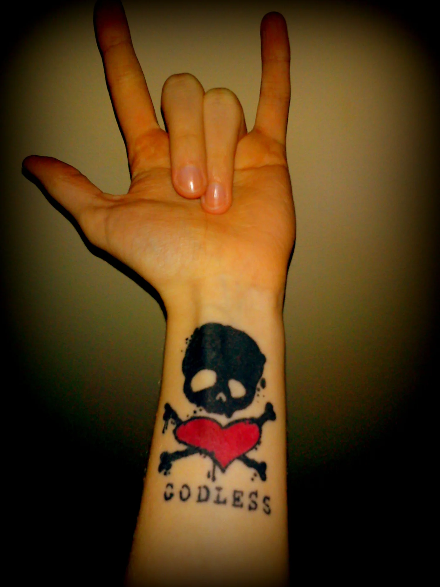 Godless Adeline Records Logo Tattoo