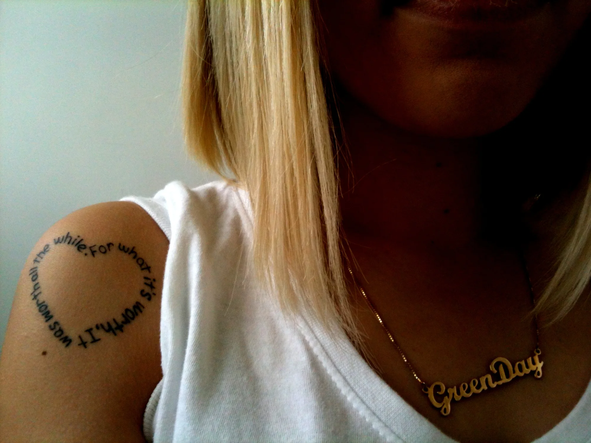 Good Riddance (Time of Your Life) Lyric Tattoo
