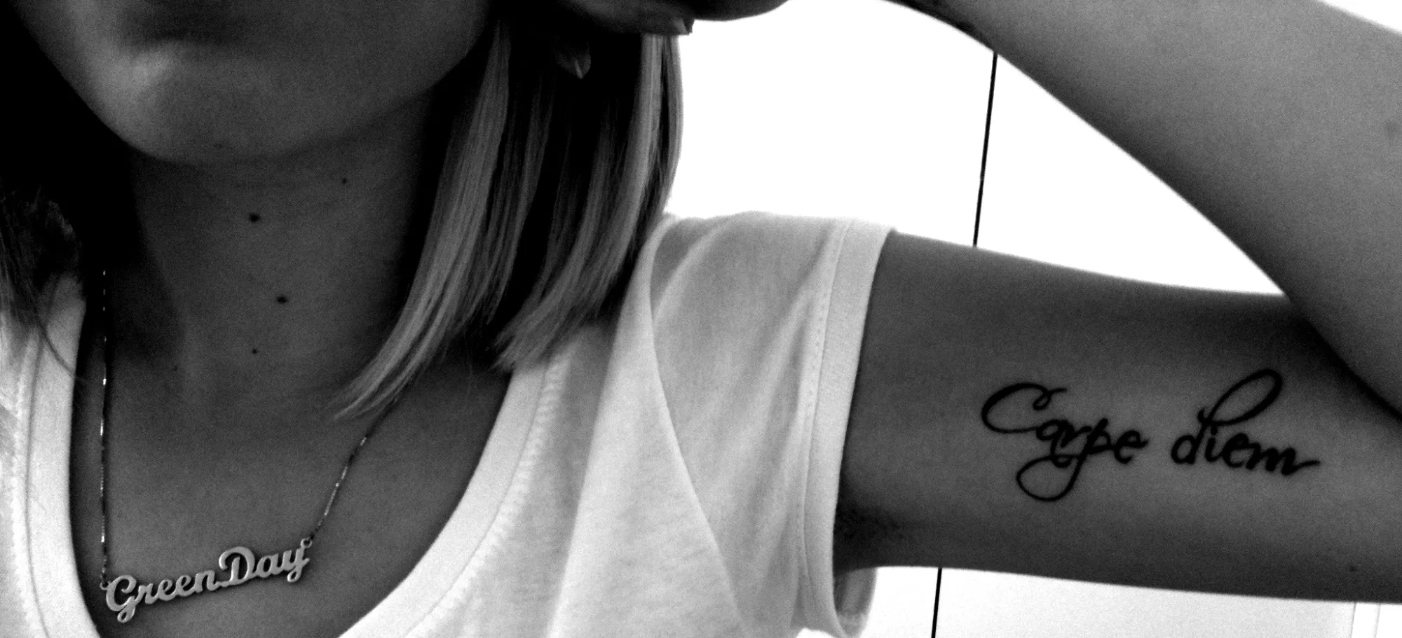 Carpe Diem Text Tattoo