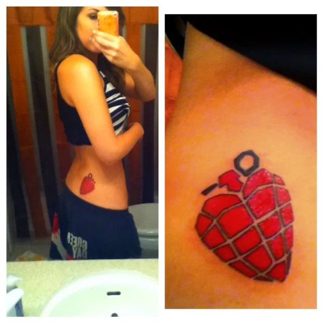 American Idiot Heart Grenade Tattoo