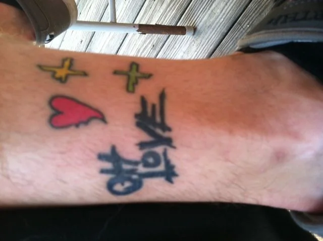 Oh Love Text Tattoo