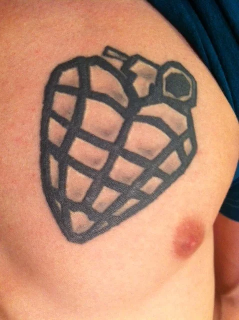 American Idiot Heart Grenade Tattoo