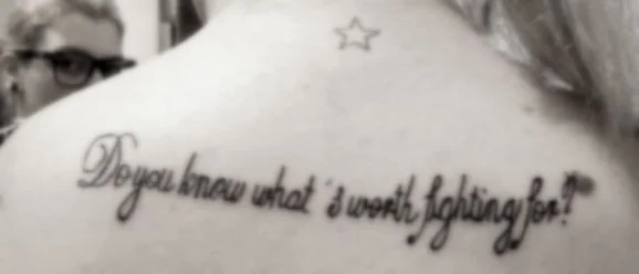 Text from Green Day's '21 Guns' Tattoo