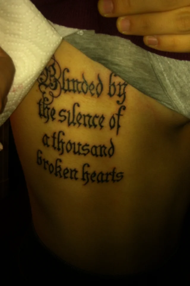 Minority Lyric Tattoo