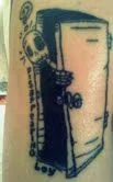 Coming Clean Skeleton and Door Tattoo
