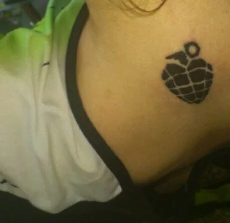 American Idiot Heart Grenade Tattoo