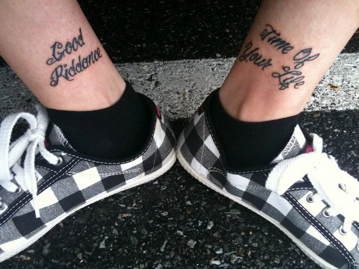Good Riddance (Time of Your Life) Lyric Tattoo