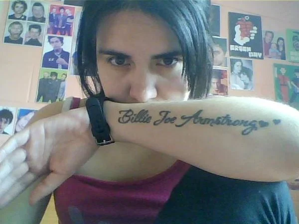 Billie Joe Armstrong Text Tattoo