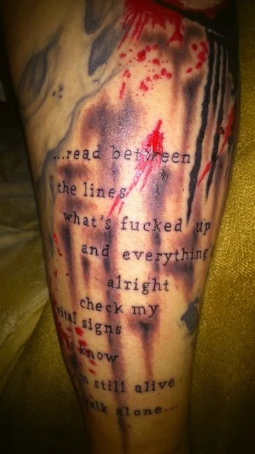 Green Day Lyric Tattoo
