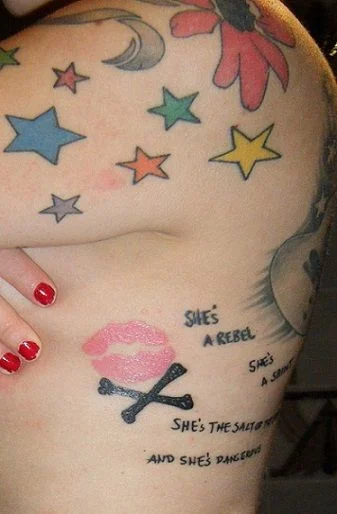 She's a Rebel Lyric Tattoo