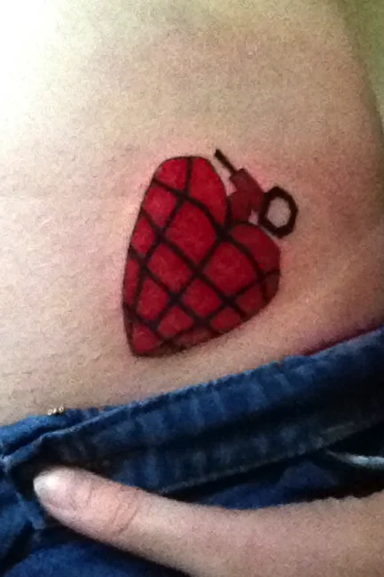 American Idiot Heart Grenade Tattoo