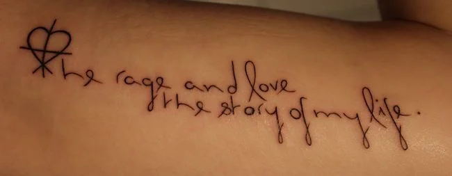 St. Jimmy Heart and Cross Tattoo