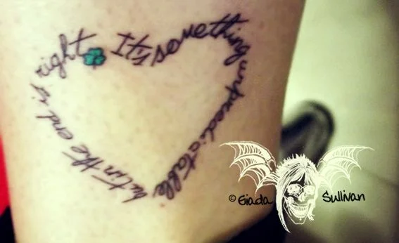 Green Day Lyrics Heart Tattoo
