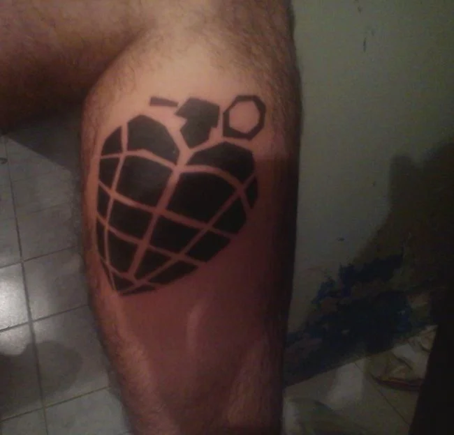 American Idiot Heart Grenade Tattoo