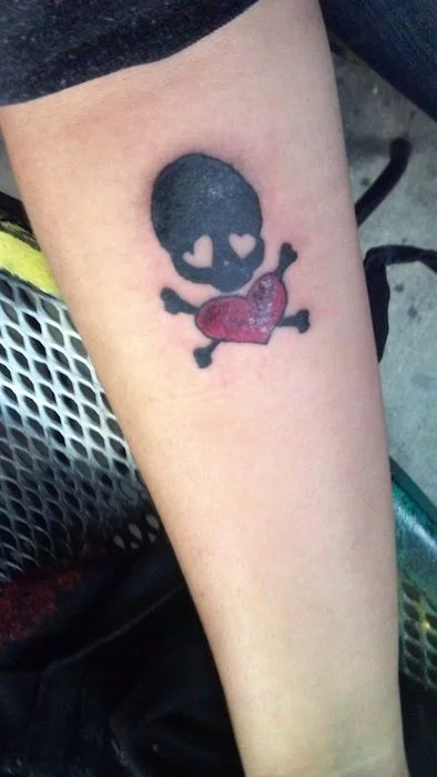 Skull and Heart Tattoo