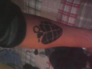 American Idiot Heart Grenade Tattoo