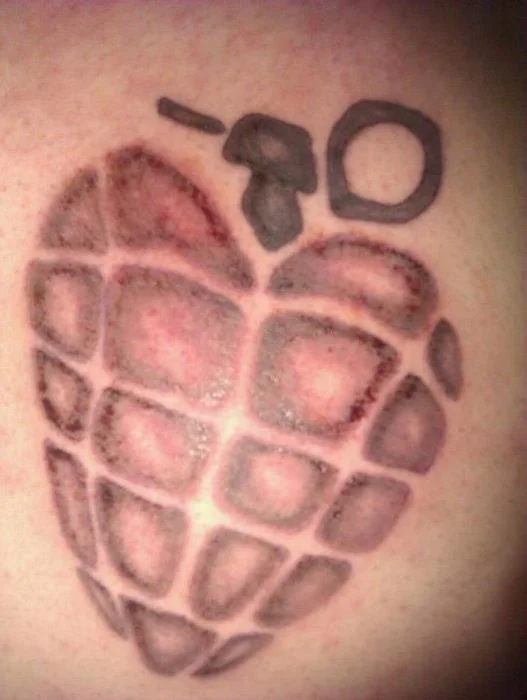 American Idiot Heart Grenade Tattoo