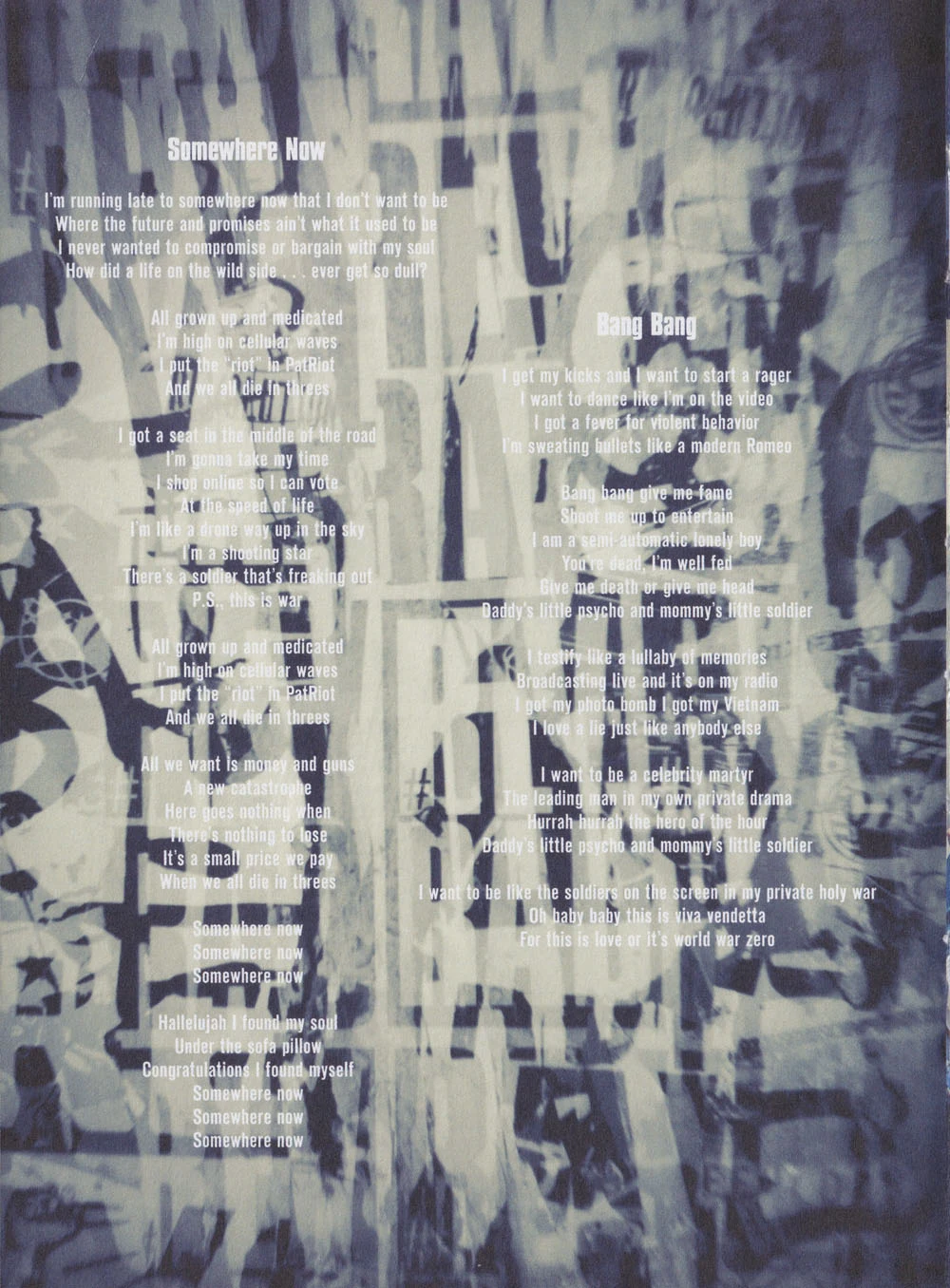 RevRad hardcover lyric book - page 4