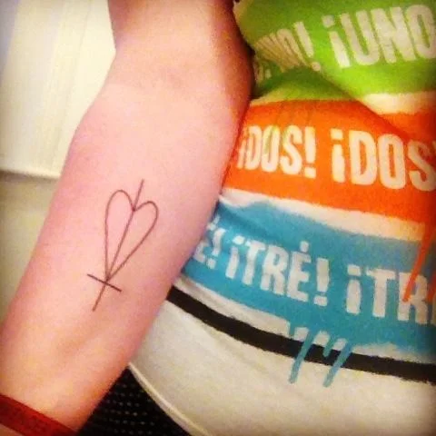 St. Jimmy Heart and Cross Tattoo