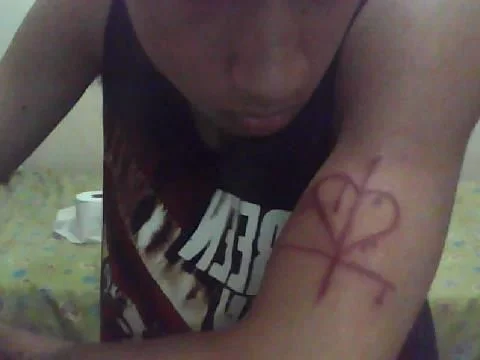St. Jimmy Heart and Cross Tattoo
