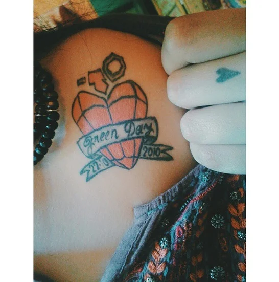American Idiot Heart Grenade Tattoo