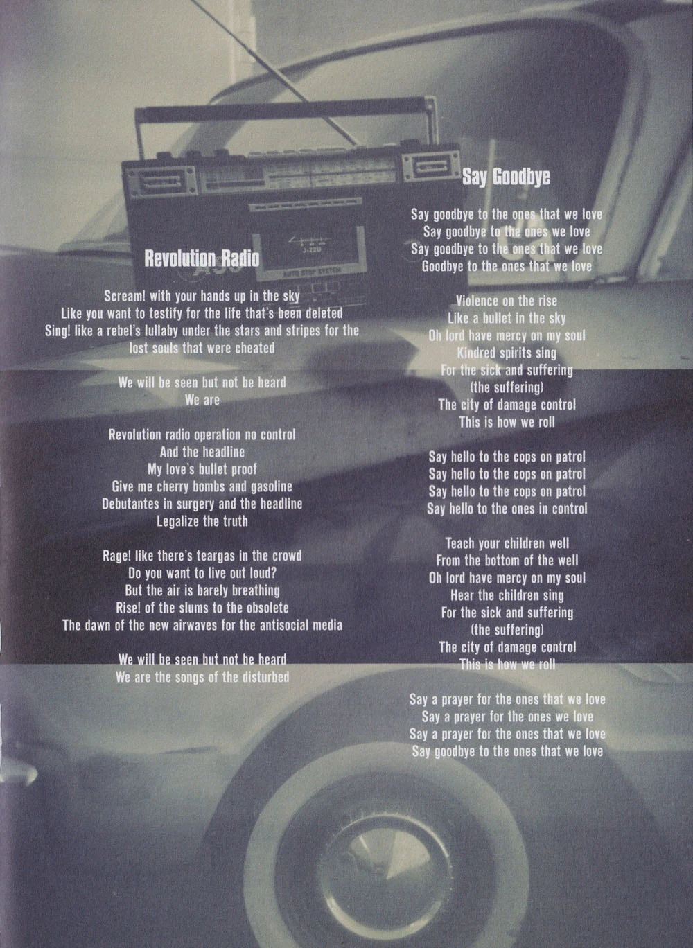 RevRad hardcover lyric book - page 9