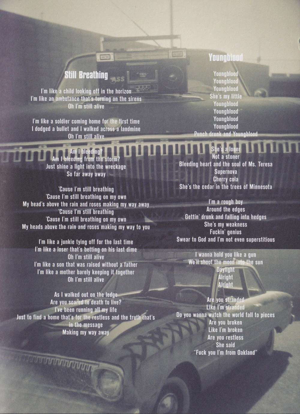 RevRad hardcover lyric book - page 19