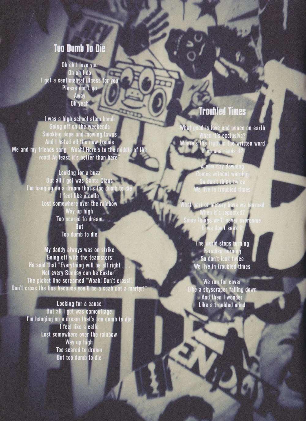 RevRad hardcover lyric book - page 22