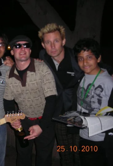Cristhian and Tré Cool and Mike Dirnt