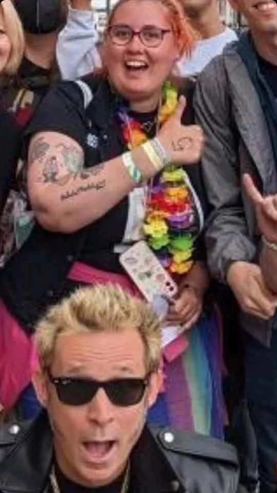 Maria D. with Mike Dirnt.