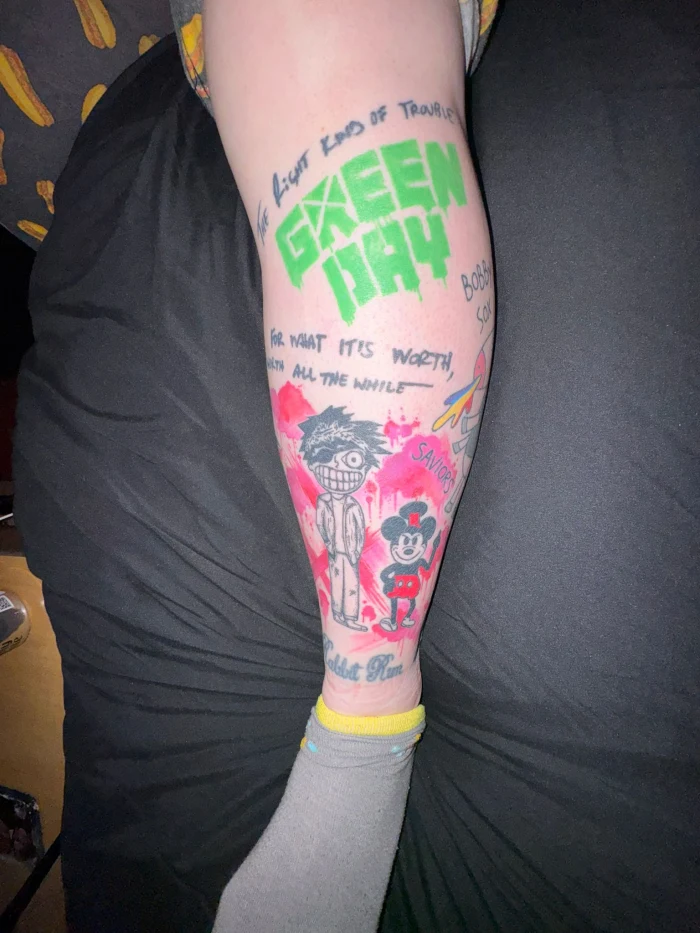 Saviors One Eyed Bastard and Green Day Logo