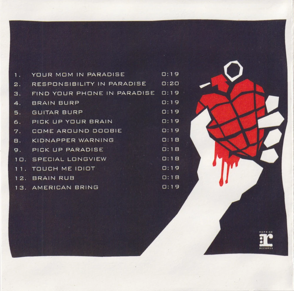 Green Day Voice Ringtone Sampler - back of front cover