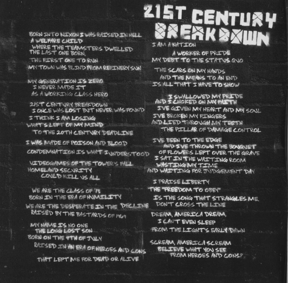 21st Century Breakdown booklet - page 3