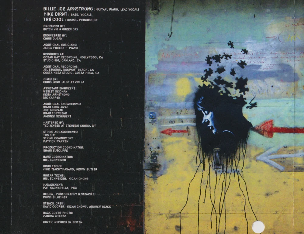 21st Century Breakdown CD - other side of back cover