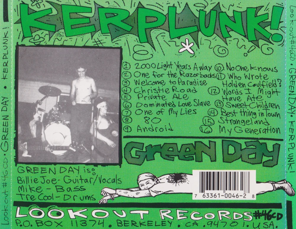 Kerplunk CD - back cover