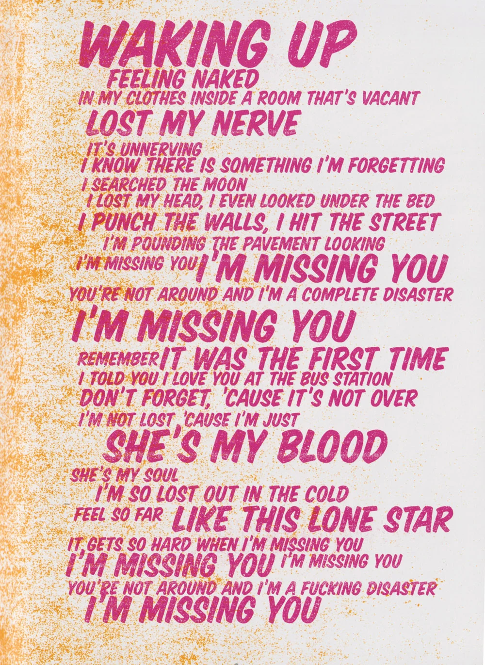 ¡Tré! hardcover lyric book - page 7