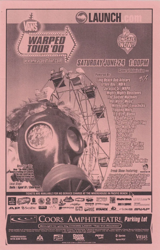 24 June 2000 - Coors Amphitheatre - Chula Vista, CA - Flyer