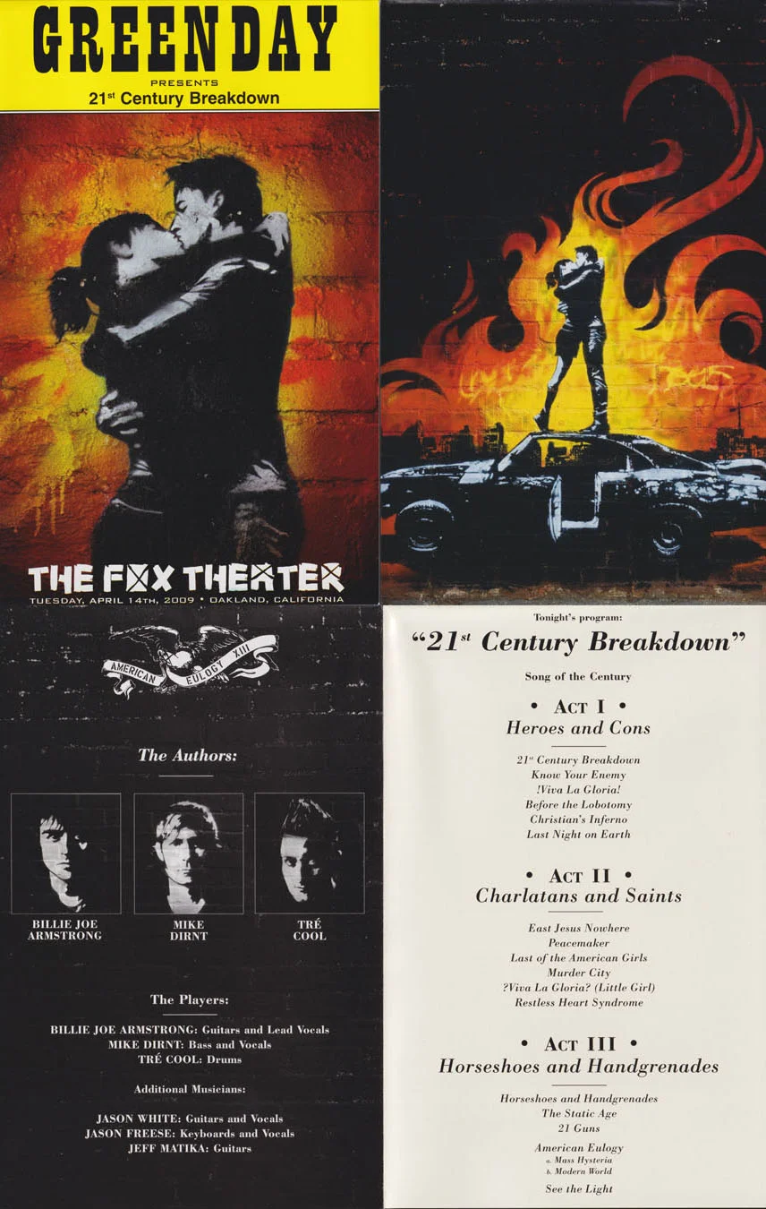 14 April 2009 - Fox Theater - Oakland, CA - Program