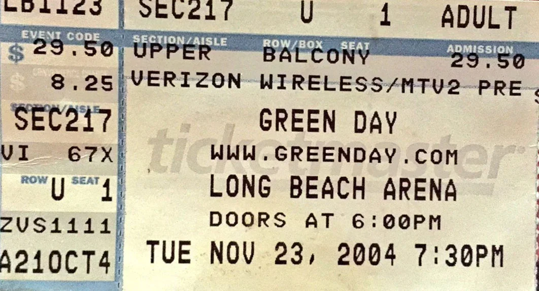 23 November 2004 - Long Beach Arena - Ticket