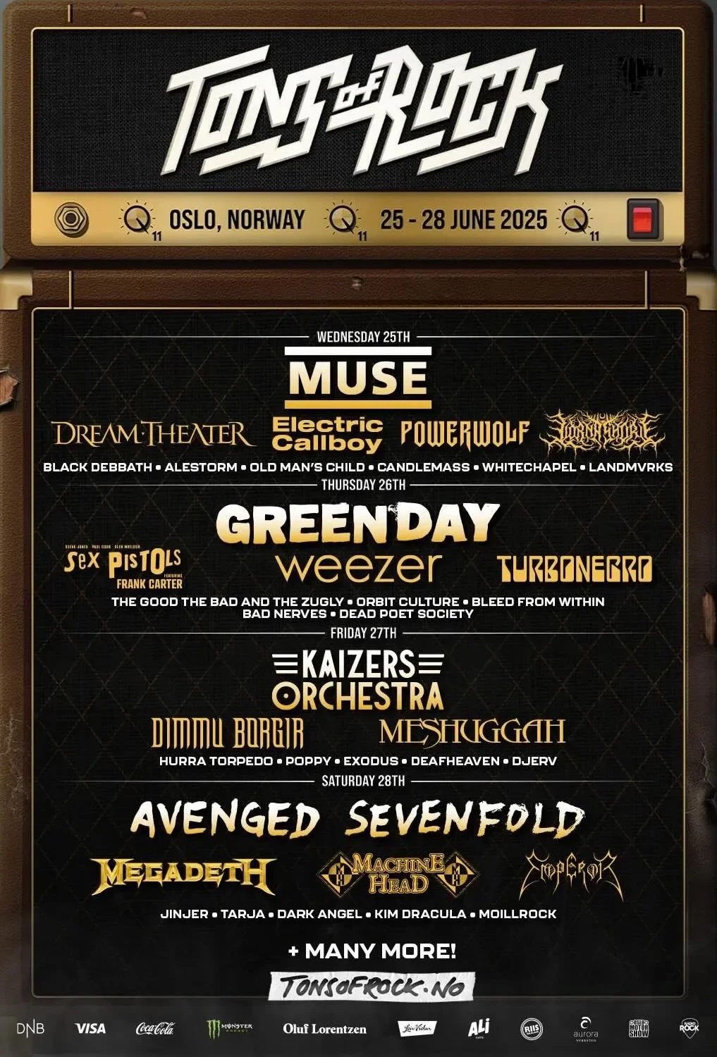26 June 2025 - Tons of Rock - Poster