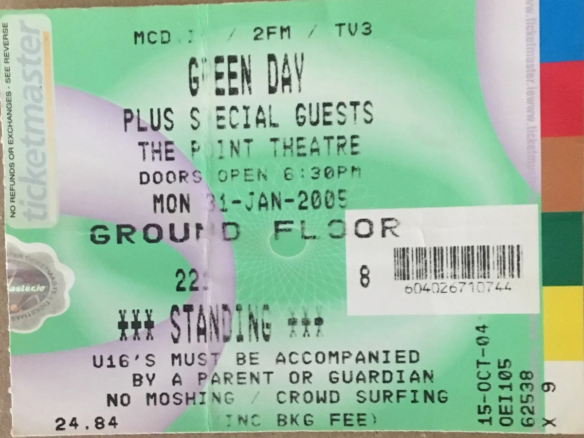 31 January 2005 - Point Theatre - Dublin, Ireland - Ticket