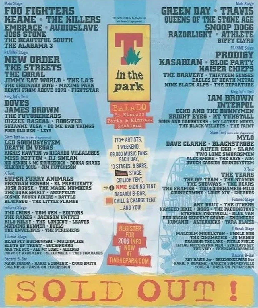 10 July 2005 - T in the Park - Poster
